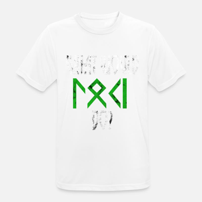 What would Loki do? Walhalla Spruch Geschenk Idee - Männer T-Shirt atmungsaktiv - Weiß