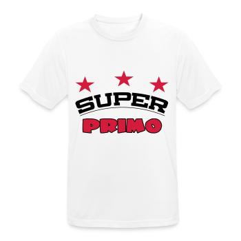 Super primo - T-shirt respirant Homme - blanc - Devant - AI Model Male 185 dark (185cm)