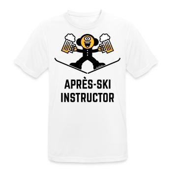 Après-Ski Instructor (Bier / Karikatur / 3C) - Männer T-Shirt atmungsaktiv - Weiß - Vorne - AI Model Male 185 dark (185cm)