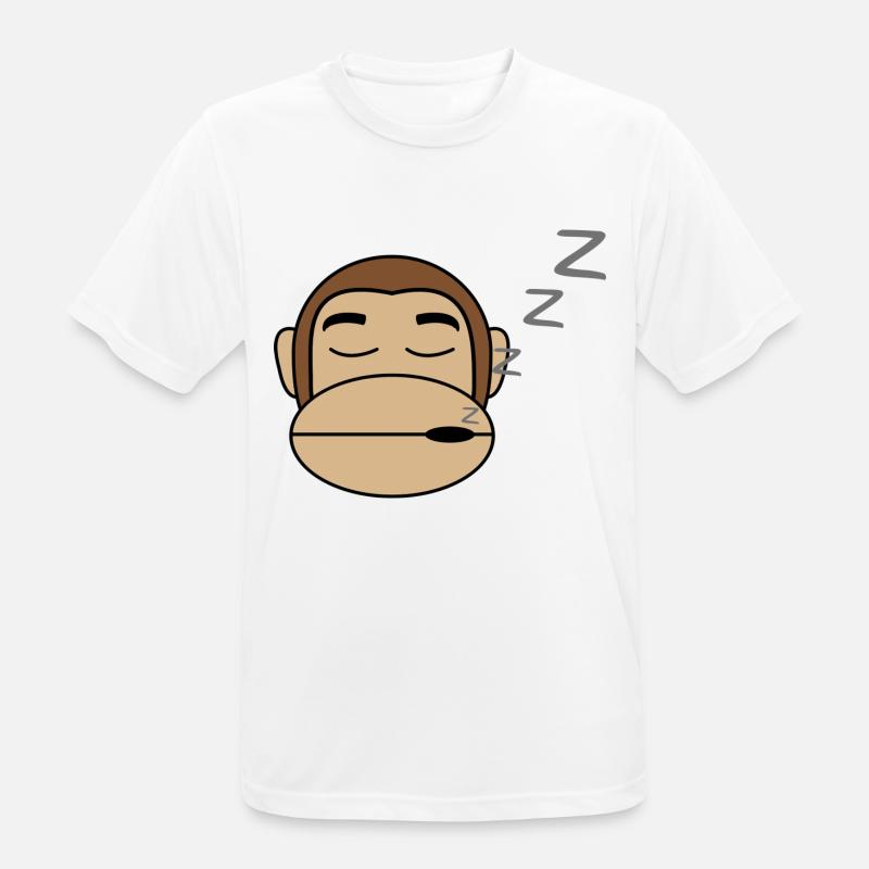 Monkey Sleeps Gift Idea - Men's Breathable T-Shirt - white