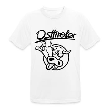 Ost Tiroler Grauvieh komplett - Männer T-Shirt atmungsaktiv - Weiß - Vorne - AI Model Male 185 dark (185cm)