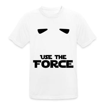 STAR WARS - USE LA FORCE - T-shirt respirant Homme - blanc - Devant - AI Model Male 185 dark (185cm)