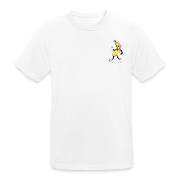 T-shirt banane logo - T-shirt respirant Homme - blanc - Devant - AI Model Male 185 dark (185cm)