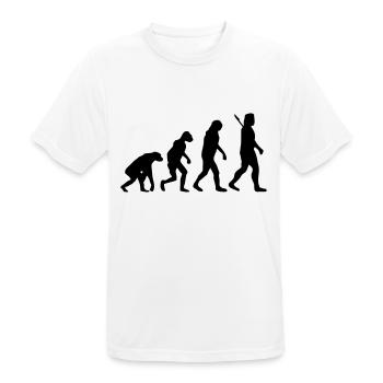 Evolution - Männer T-Shirt atmungsaktiv - Weiß - Vorne - AI Model Male 185 dark (185cm)