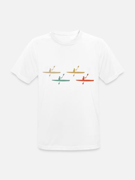 Retro Vintage Style Kanusport Kanu Rudern Boot - Männer T-Shirt atmungsaktiv - Weiß
