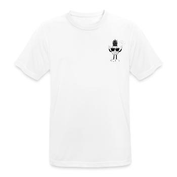 T-shirt Ananas Cool Noir et blanc - T-shirt respirant Homme - blanc - Devant - AI Model Male 185 dark (185cm)