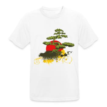 bonsaïs - T-shirt respirant Homme - blanc - Devant - AI Model Male 185 dark (185cm)