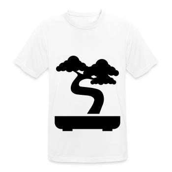 Bonsai icon Symbol - Männer T-Shirt atmungsaktiv - Weiß - Vorne - AI Model Male 185 dark (185cm)