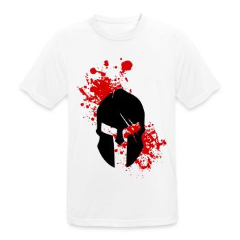 Sparta/Spartan Helmet - Männer T-Shirt atmungsaktiv - Weiß - Vorne - AI Model Male 185 dark (185cm)