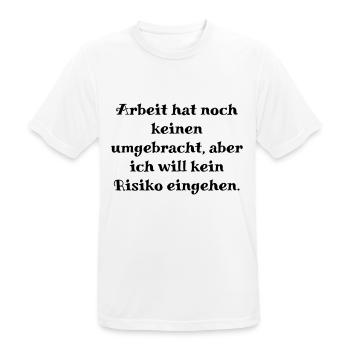 Arbeit - Männer T-Shirt atmungsaktiv - Weiß - Vorne - AI Model Male 185 dark (185cm)