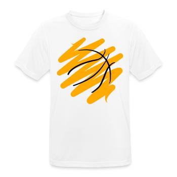 Conception abstraite du basketball - T-shirt respirant Homme - blanc - Devant - AI Model Male 185 dark (185cm)