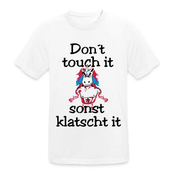 dont touch it Unicorn - T-shirt respirant Homme - blanc - Devant - AI Model Male 185 dark (185cm)