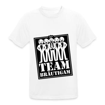 Enterrement de vie de jeune fille de marié - T-shirt respirant Homme - blanc - Devant - AI Model Male 185 dark (185cm)