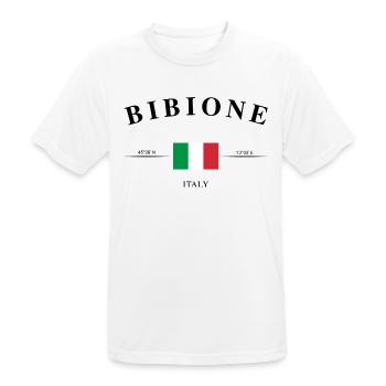 Bibione Italien Strand Urlaub Koordinaten - Männer T-Shirt atmungsaktiv - Weiß - Vorne - AI Model Male 185 dark (185cm)