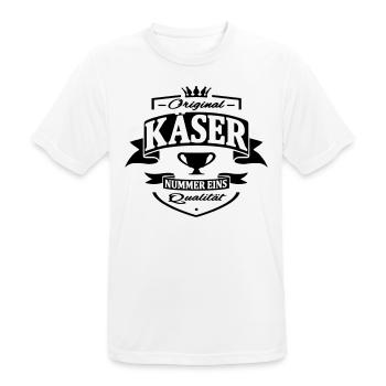 käser - Männer T-Shirt atmungsaktiv - Weiß - Vorne - AI Model Male 185 dark (185cm)