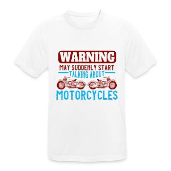 Biker motorcycle - Men's Breathable T-Shirt - white - Front - AI Model Male 185 dark (185cm)