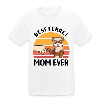 Frettchen Liebhaber - Männer T-Shirt atmungsaktiv - Weiß - Vorne - AI Model Male 185 dark (185cm)