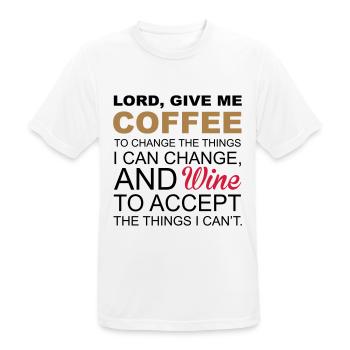 Coffee & Wine - T-shirt respirant Homme - blanc - Devant - AI Model Male 185 dark (185cm)