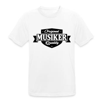 musiker - Männer T-Shirt atmungsaktiv - Weiß - Vorne - AI Model Male 185 dark (185cm)