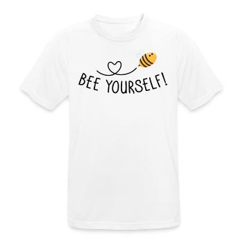 Bee yourself - Männer T-Shirt atmungsaktiv - Weiß - Vorne - AI Model Male 185 dark (185cm)