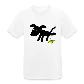 Chien chiens - T-shirt respirant Homme - blanc - Devant - AI Model Male 185 dark (185cm)