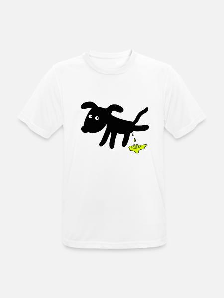 Dog pees dogs - Men's Breathable T-Shirt - white