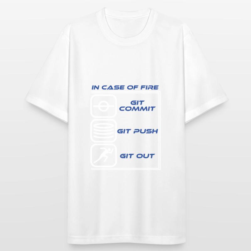 "Im Falle eines Feuers Git Commit Git Push Git Männer T-Shirt atmungsaktiv
