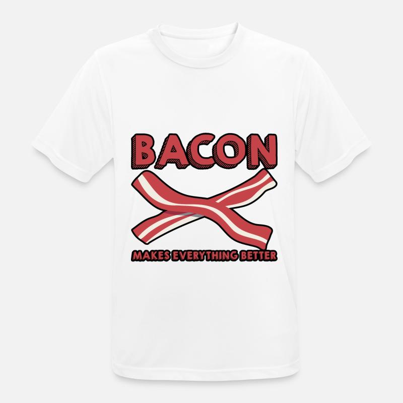 Bacon Makes Everything Better 10 - Männer T-Shirt atmungsaktiv - Weiß