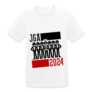 Junggesellenabschied Jga 2024 - Männer T-Shirt atmungsaktiv - Weiß - Vorne - AI Model Male 185 dark (185cm)