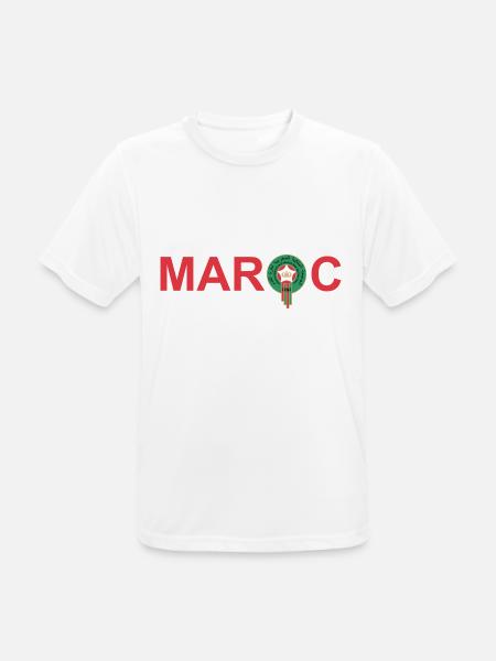 Marokko - Männer T-Shirt atmungsaktiv - Weiß