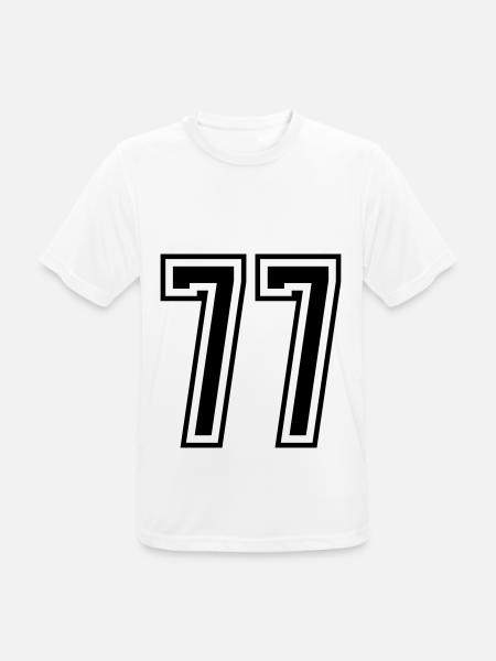 77 Number number - Men's Breathable T-Shirt - white