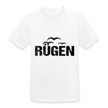 Rügen Ostsee Insel Möwen - Männer T-Shirt atmungsaktiv - Weiß - Vorne - AI Model Male 185 dark (185cm)