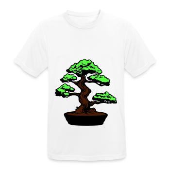 Tree Bonsai Symbol - Men's Breathable T-Shirt - white - Front - AI Model Male 185 dark (185cm)