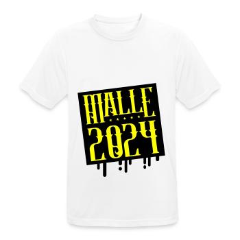 Malle 2024 Mallorca - Männer T-Shirt atmungsaktiv - Weiß - Vorne - AI Model Male 185 dark (185cm)