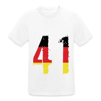 Maillot 41 Numéro Allemagne - T-shirt respirant Homme - blanc - Devant - AI Model Male 185 dark (185cm)