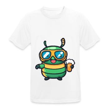 Wurm Ski Bier - Männer T-Shirt atmungsaktiv - Weiß - Vorne - AI Model Male 185 dark (185cm)