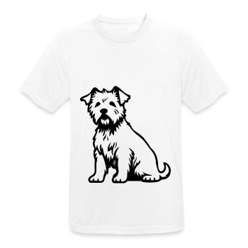 West Highland White Terrier Dog - Men's Breathable T-Shirt - white - Front - AI Model Male 185 dark (185cm)
