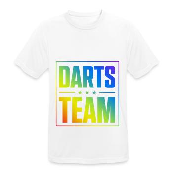 Darts Team - Männer T-Shirt atmungsaktiv - Weiß - Vorne - AI Model Male 185 dark (185cm)