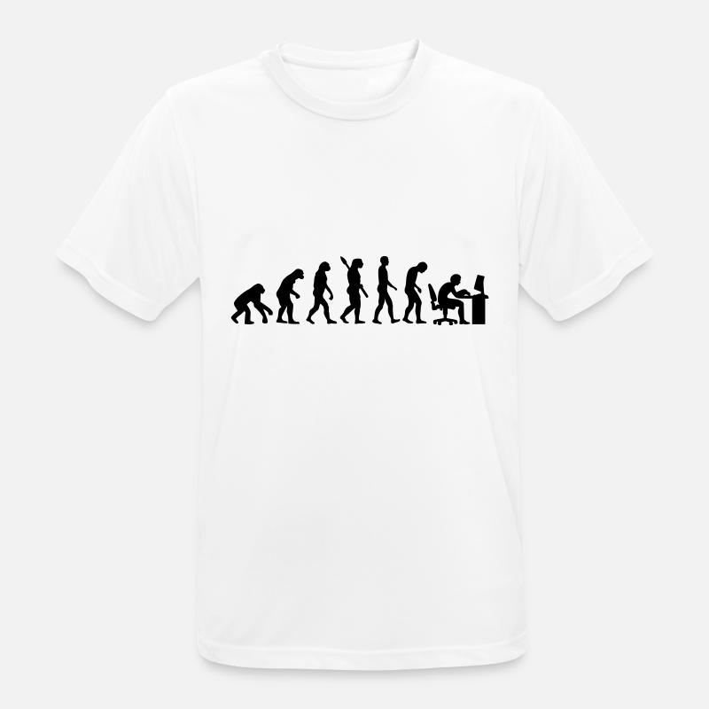 Evolution computer - Men's Breathable T-Shirt - white