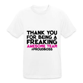 Thank You For Being A Freaking Awesome Team 1 - Männer T-Shirt atmungsaktiv - Weiß - Vorne - AI Model Male 185 dark (185cm)