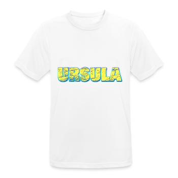 Kratzer im Namen von Ursula - Männer T-Shirt atmungsaktiv - Weiß - Vorne - AI Model Male 185 dark (185cm)
