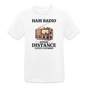 Vintage Ham Radio Operator - Men's Breathable T-Shirt - white - Front - AI Model Male 185 dark (185cm)