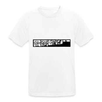 BD cartoon - T-shirt respirant Homme - blanc - Devant - AI Model Male 185 dark (185cm)