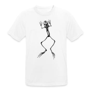 Frog skeleton in black - Men's Breathable T-Shirt - white - Front - AI Model Male 185 dark (185cm)