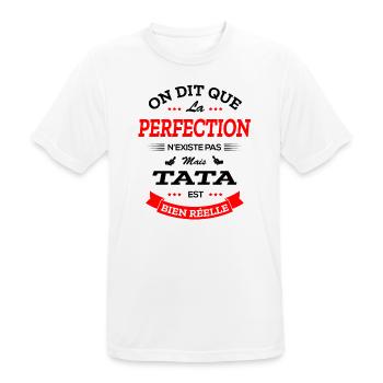 TATA PARFAITE - T-shirt respirant Homme - blanc - Devant - AI Model Male 185 dark (185cm)