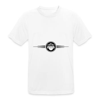 bowling strich icon - Männer T-Shirt atmungsaktiv - Weiß - Vorne - AI Model Male 185 dark (185cm)
