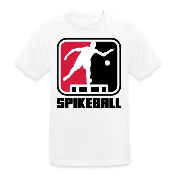 Farben änderbar | Roundnet Spike Ball Spikeball - Männer T-Shirt atmungsaktiv - Weiß - Vorne - AI Model Male 185 dark (185cm)