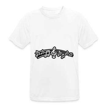 Clé de symbole de notes de musique - T-shirt respirant Homme - blanc - Devant - AI Model Male 185 dark (185cm)