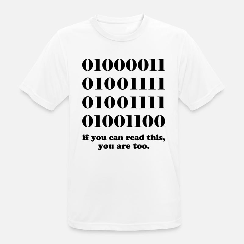 Computer binary code developers gift - Men's Breathable T-Shirt - white