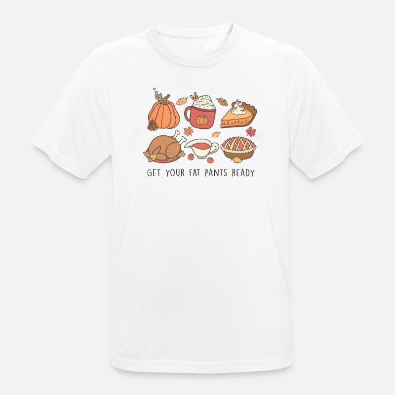 Mettez vos gouges Thanksgiving Design - T-shirt respirant Homme - blanc